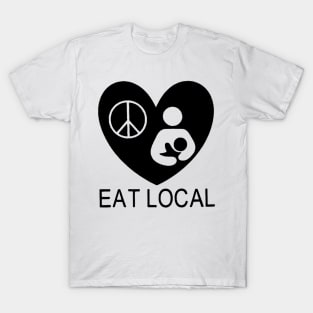 Eat Local Hippie Funny T-Shirt